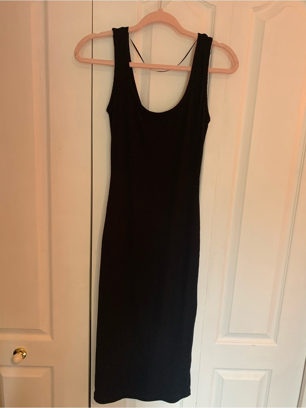 Bershka Black Sleeveless Midi Dress